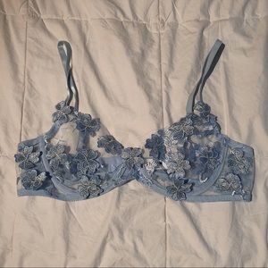 blue lace bralette